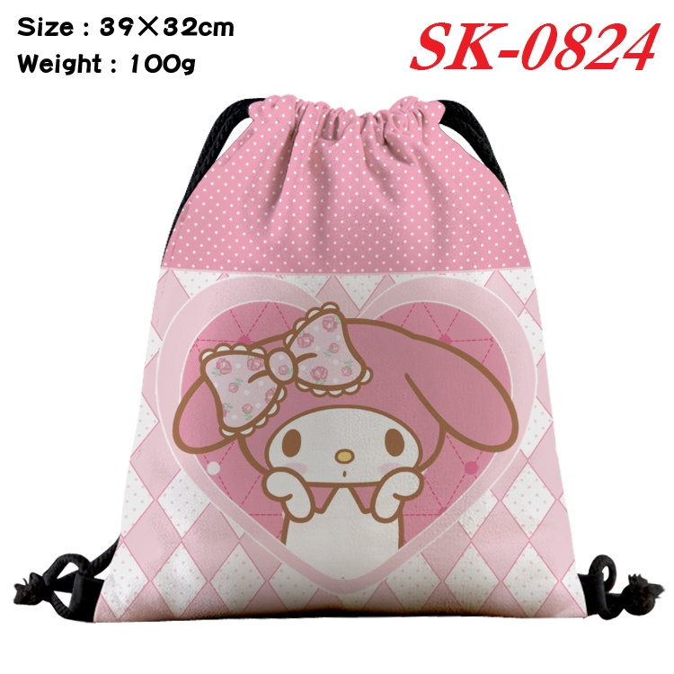 sanrio cartoon Waterproof Nylon Full Color Drawstring Pocket 39x32cm SK-0824