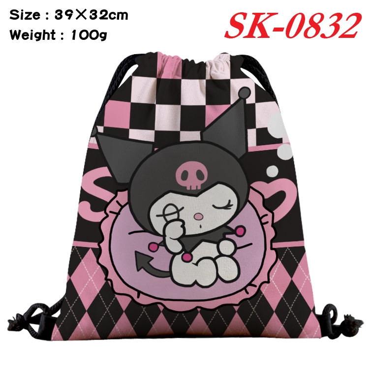 sanrio cartoon Waterproof Nylon Full Color Drawstring Pocket 39x32cm  SK-0832