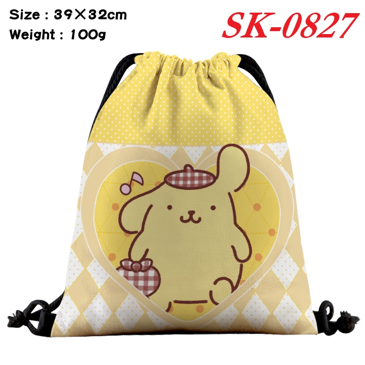 sanrio cartoon Waterproof Nylon Full Color Drawstring Pocket 39x32cm SK-0827