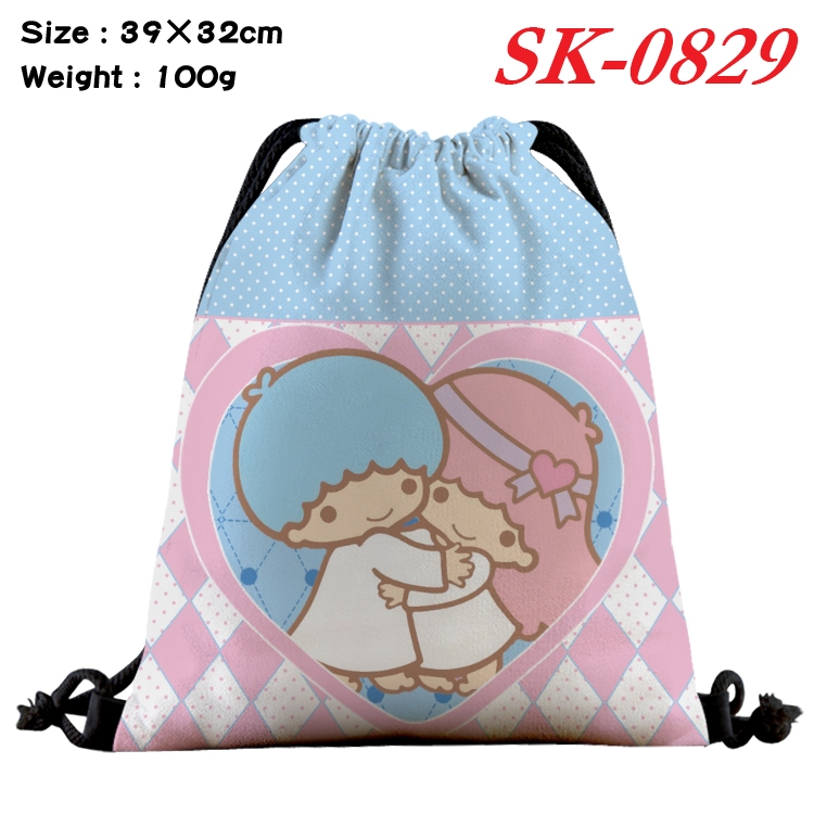 sanrio cartoon Waterproof Nylon Full Color Drawstring Pocket 39x32cm  SK-0829