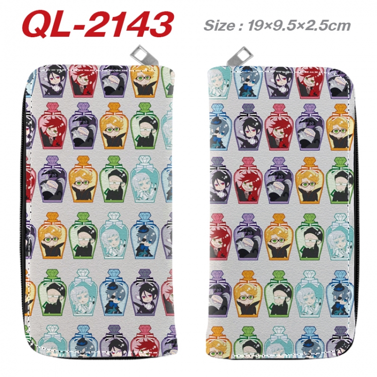 Kuroshitsuji Animation perimeter long zipper wallet 19.5x9.5x2.5cm  QL-2143A
