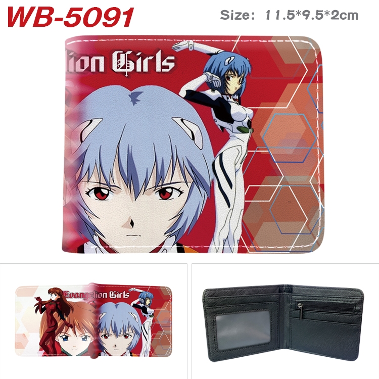 EVA  Animation color PU leather half fold wallet 11.5X9X2CM  WB-5091A