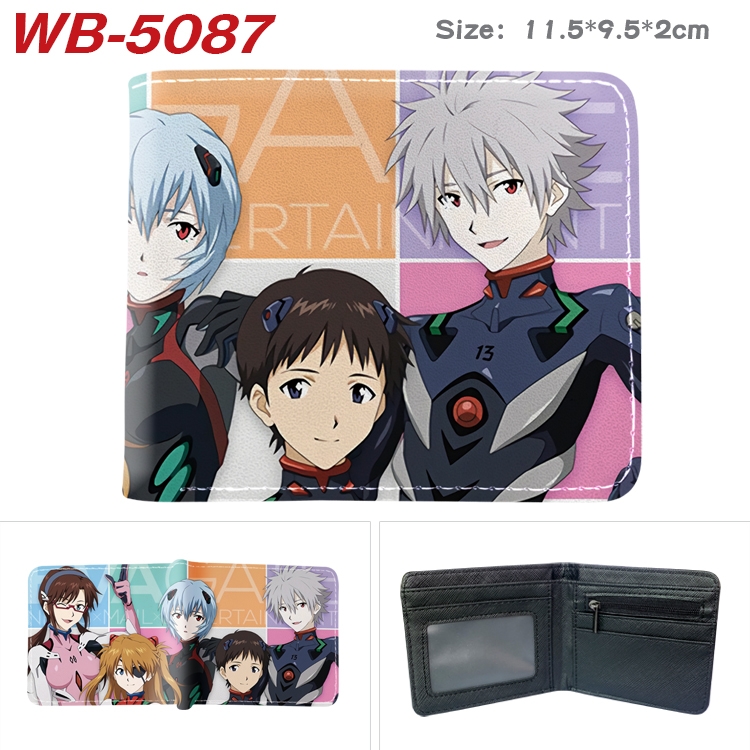 EVA  Animation color PU leather half fold wallet 11.5X9X2CM WB-5087A