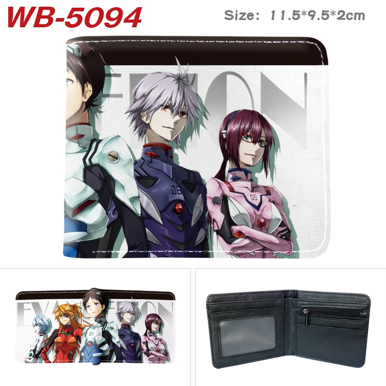 EVA  Animation color PU leather half fold wallet 11.5X9X2CM  WB-5094A