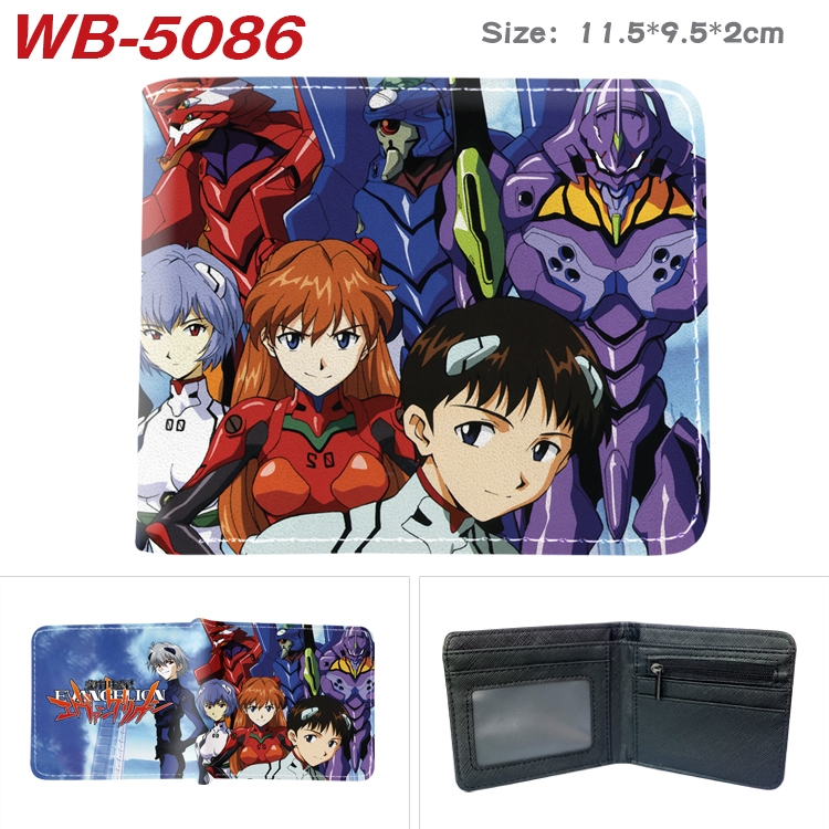 EVA  Animation color PU leather half fold wallet 11.5X9X2CM WB-5086A