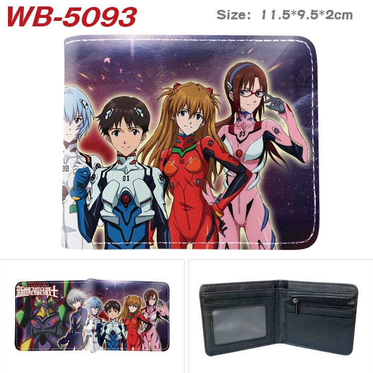 EVA  Animation color PU leather half fold wallet 11.5X9X2CM WB-5093A