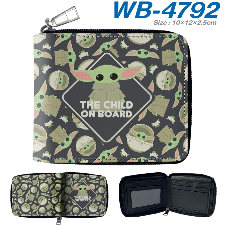 Star Wars Anime color short full zip folding wallet 10x12x2.5cm WB-4792A