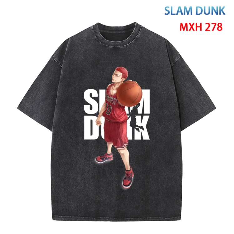 Slam Dunk Anime peripheral pure cotton washed and worn T-shirt from S to 4XL  MXH 278