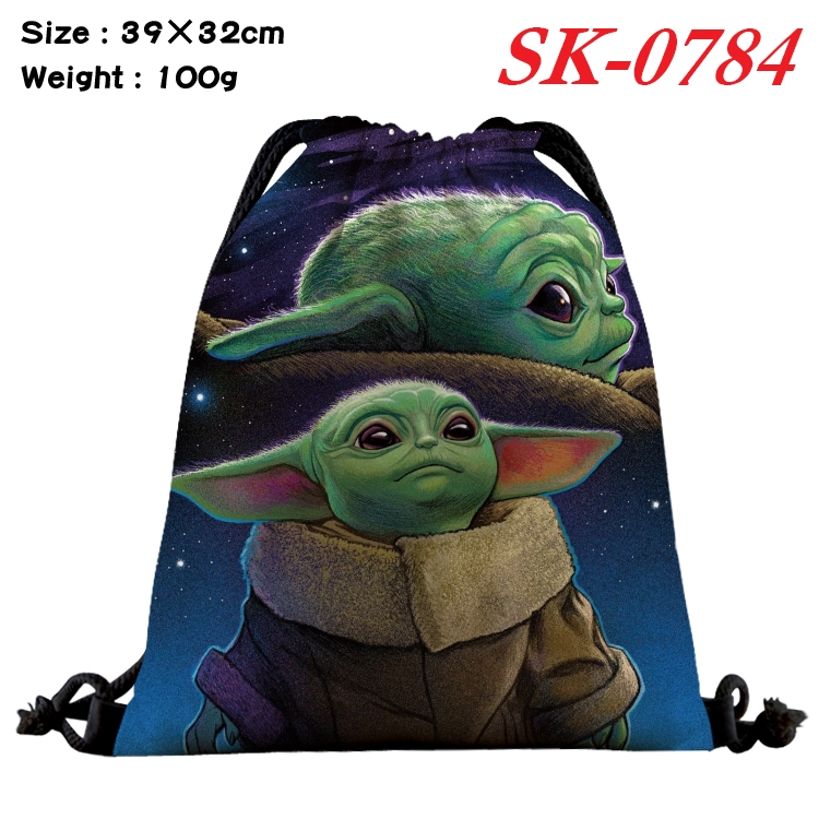 Star Wars cartoon Waterproof Nylon Full Color Drawstring Pocket 39x32cm SK-0784