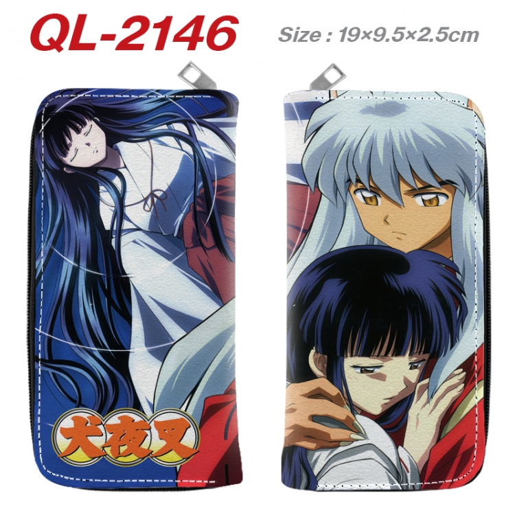 Inuyasha Animation perimeter long zipper wallet 19.5x9.5x2.5cm QL-2146A