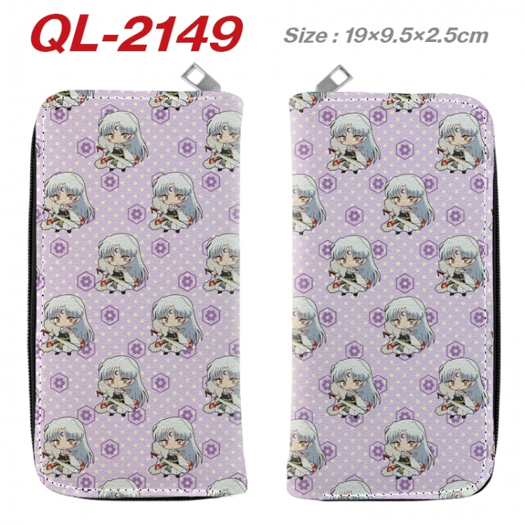Inuyasha Animation perimeter long zipper wallet 19.5x9.5x2.5cm QL-2149A