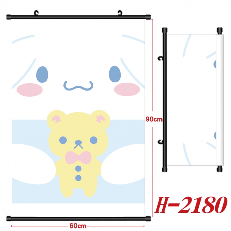 sanrio Anime Black Plastic Rod Canvas Painting Wall Scroll 60X90CM H-2180A