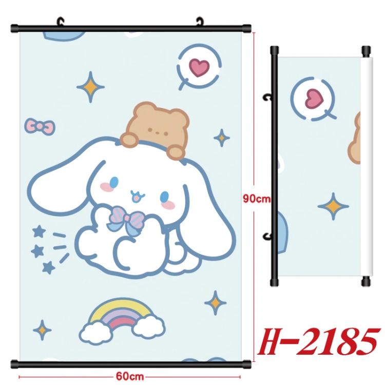 sanrio Anime Black Plastic Rod Canvas Painting Wall Scroll 60X90CM H-2185A