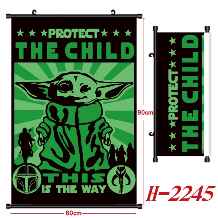 Star Wars Anime Black Plastic Rod Canvas Painting Wall Scroll 60X90CM  H-2245A