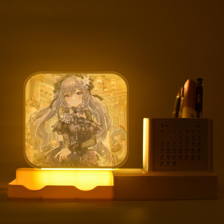 Genshin Impact Keqing New acrylic pencil holder night light bracket