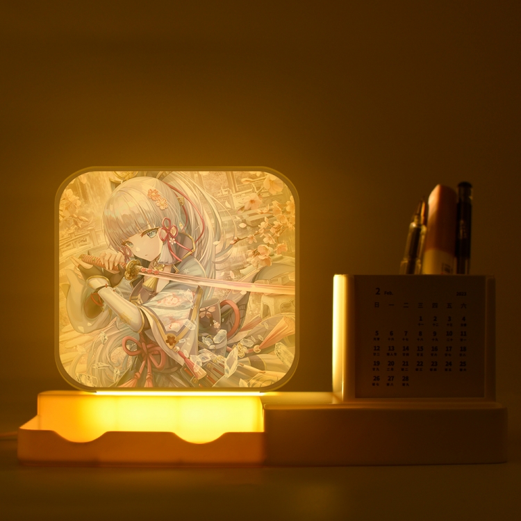 Genshin Impact Kamisato Ayaka New acrylic pencil holder night light bracket