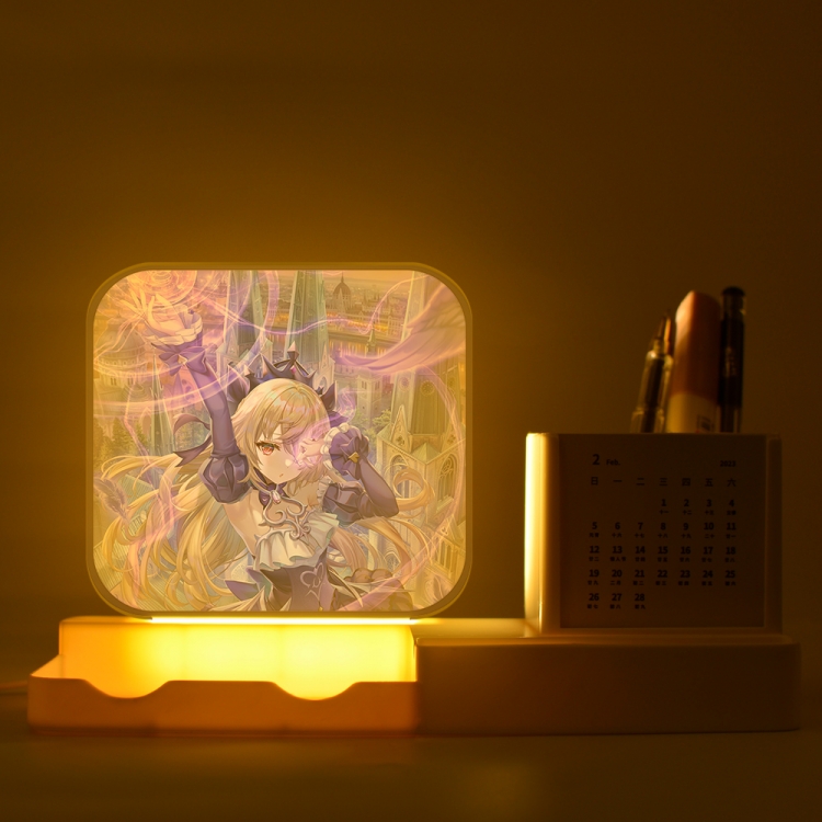 Genshin Impact Fischl  New acrylic pencil holder night light bracket