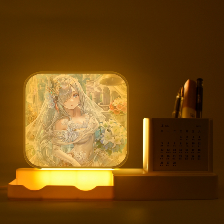 Genshin Impact Shenhe New acrylic pencil holder night light bracket