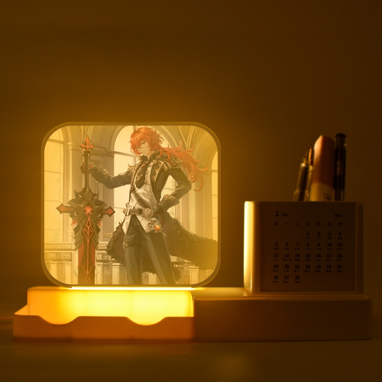 Genshin Impact  New acrylic pencil holder night light bracket