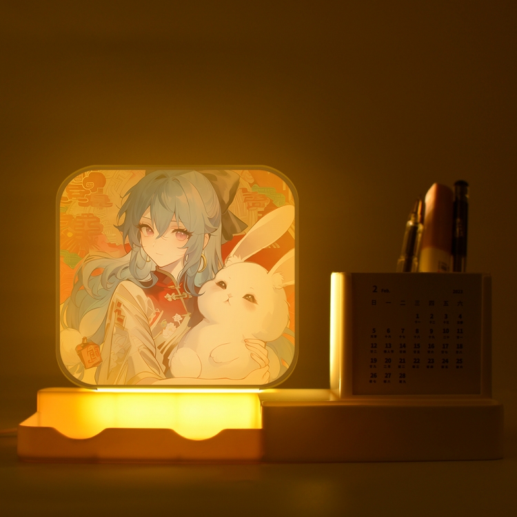 Genshin Impact Ganyu New acrylic pencil holder night light bracket