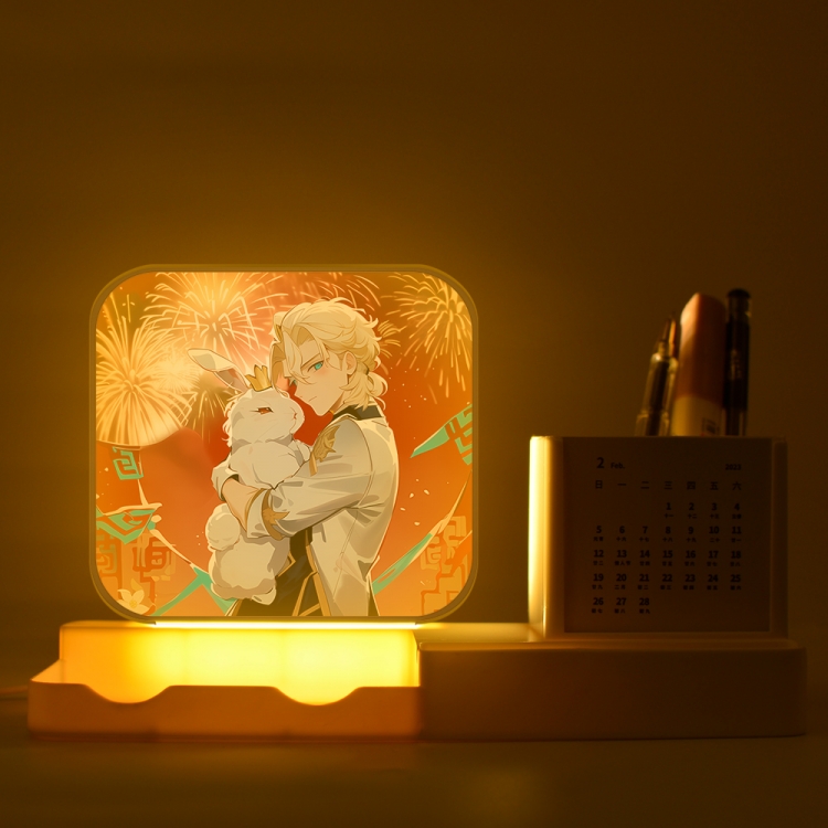 Genshin Impact Albedo New acrylic pencil holder night light bracket