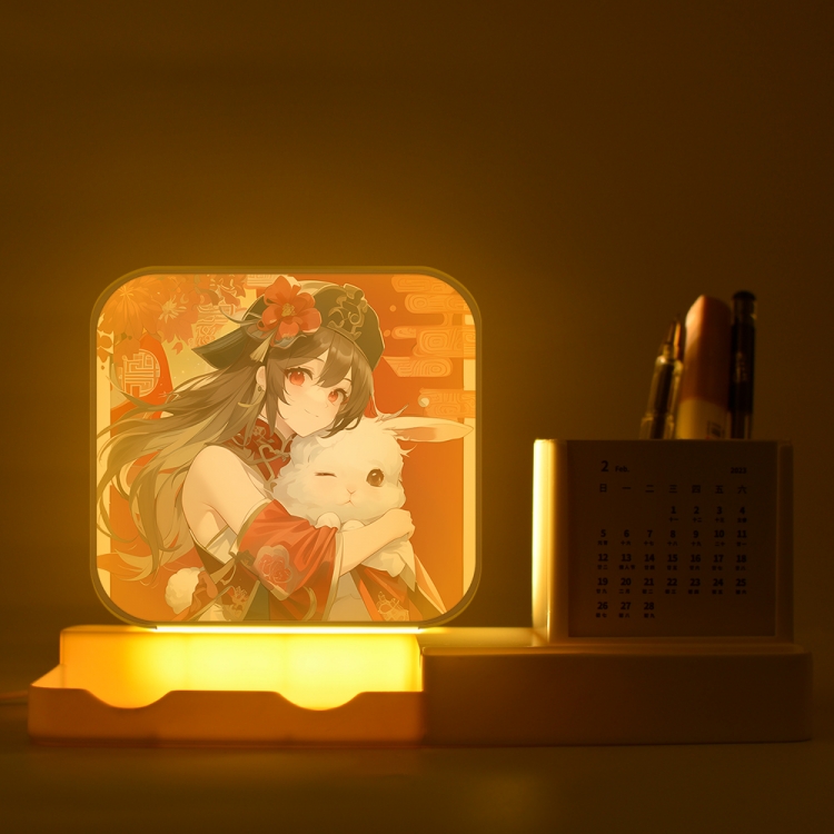 Genshin Impact Hu Tao  New acrylic pencil holder night light bracket