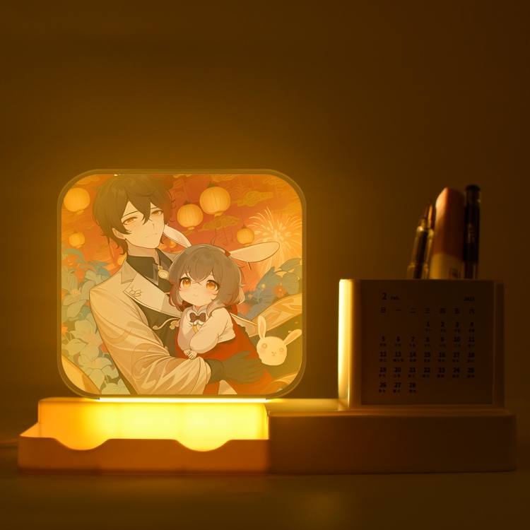 Genshin Impact  Zhongli  New acrylic pencil holder night light bracket