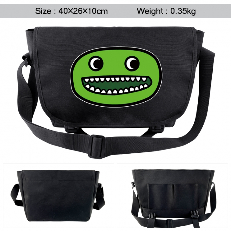 Garten of Banban Anime black double button waterproof single shoulder crossbody bag 40x26x10cm 0.35kg