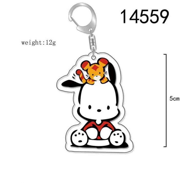 Pochacco  Anime Acrylic Keychain Charm price for 5 pcs 14559
