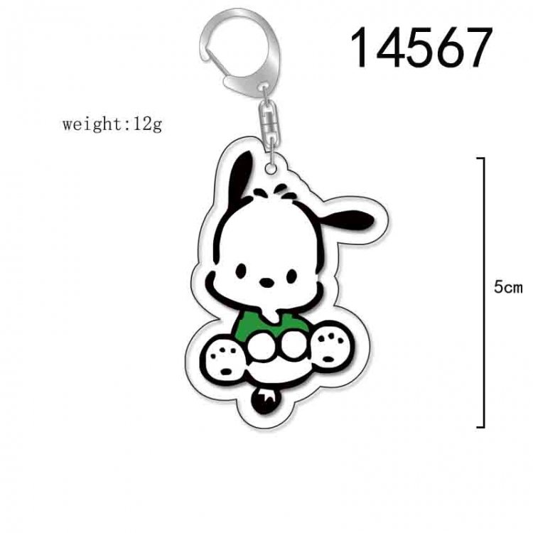Pochacco  Anime Acrylic Keychain Charm price for 5 pcs 14567