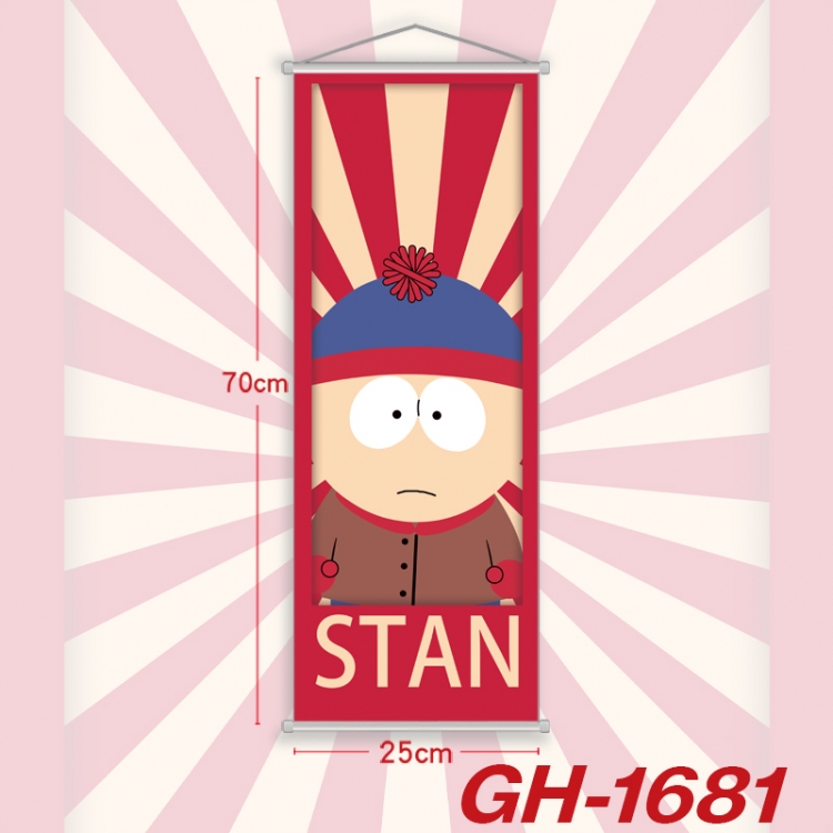 South Park Plastic Rod Cloth Small Hanging Canvas Painting Wall Scroll 25x70cm price for 5 pcs GH-1681A