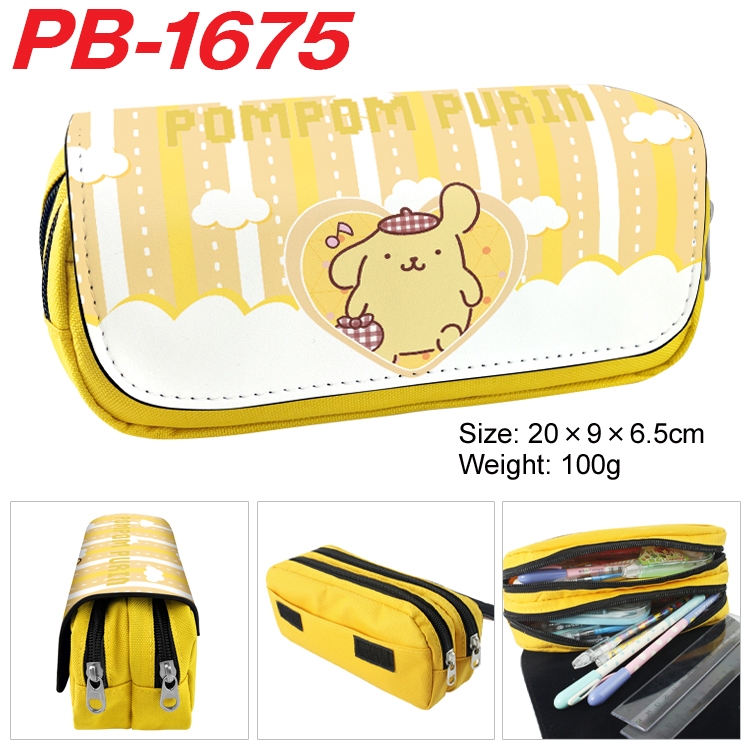 sanrio Anime double-layer pu leather printing pencil case 20×9×6.5cm  PB-1675