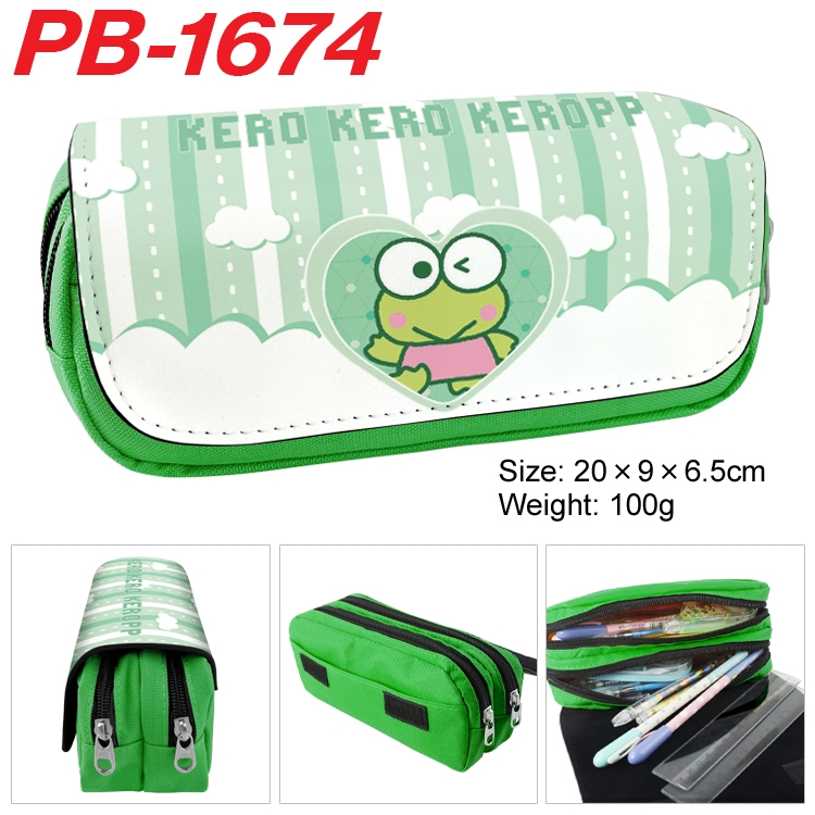 sanrio Anime double-layer pu leather printing pencil case 20×9×6.5cm PB-1674