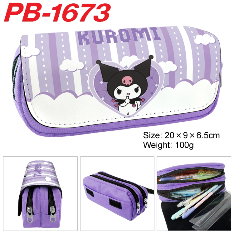 sanrio Anime double-layer pu leather printing pencil case 20×9×6.5cm PB-1673