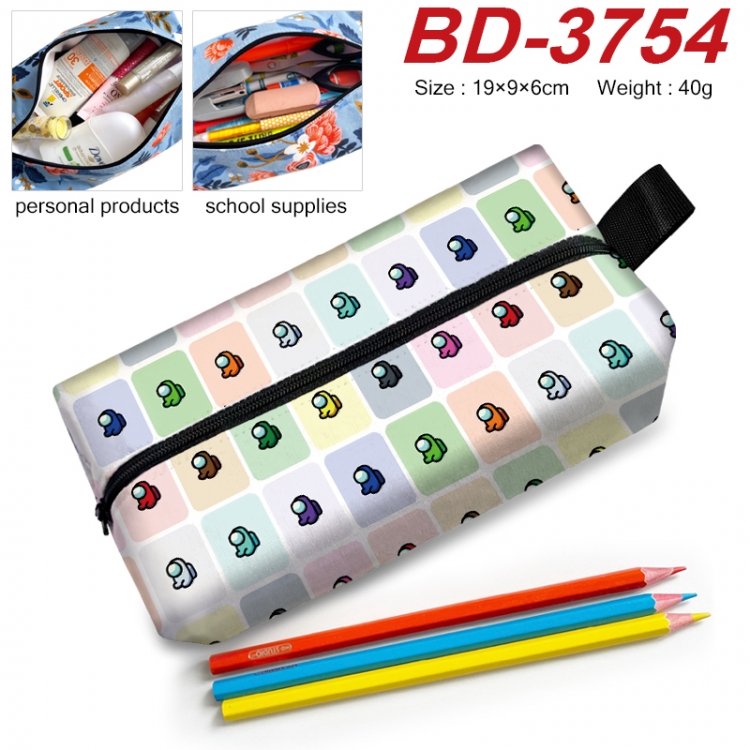 Among us Anime New Zipper Pen Bag Storage Bag Makeup Bag 19x9x6cm BD-3754