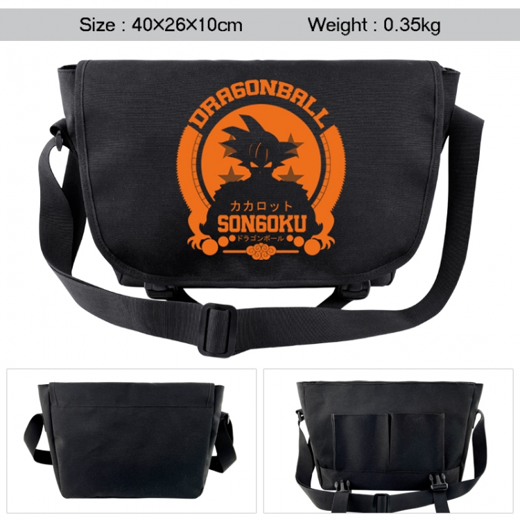 DRAGON BALL Anime black double button waterproof single shoulder crossbody bag 40x26x10cm