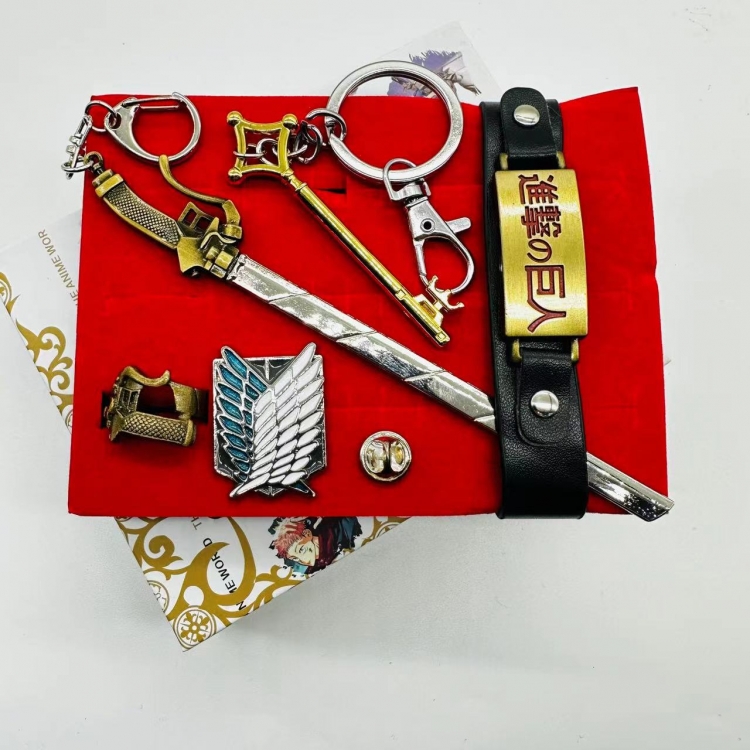 Naruto Anime peripheral ring necklace keychain mixed and matched box 3640