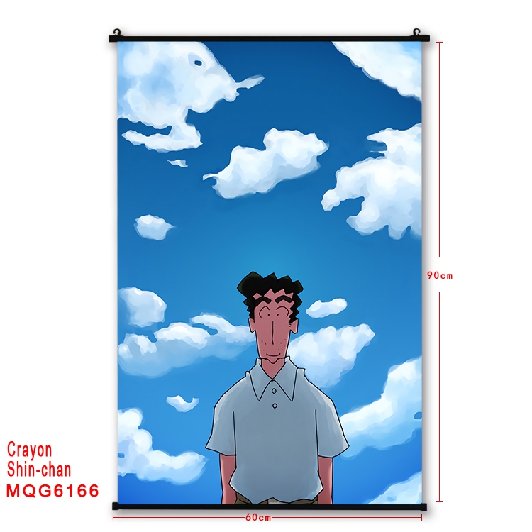CrayonShin Anime black Plastic rod Cloth painting Wall Scroll 60X90CM  MQG-6166