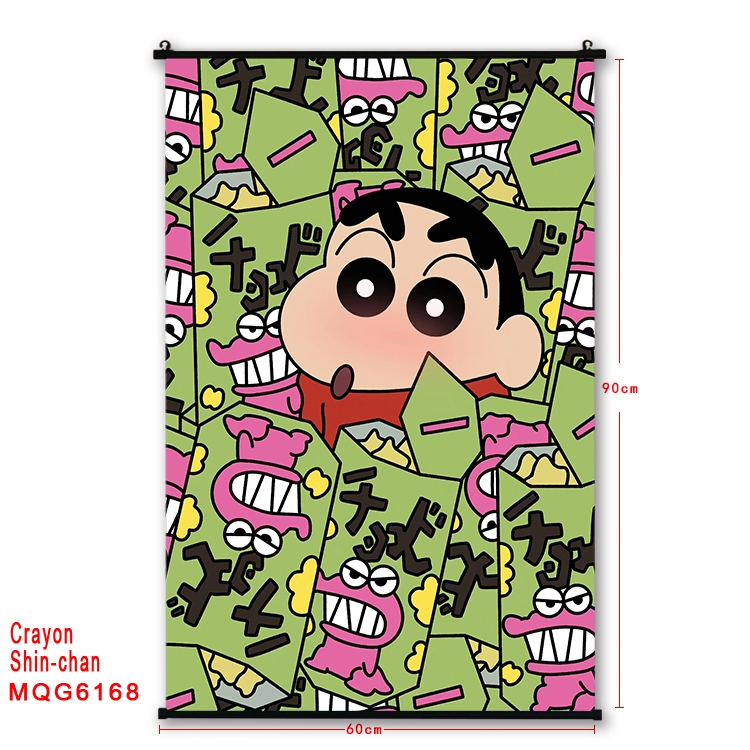 CrayonShin Anime black Plastic rod Cloth painting Wall Scroll 60X90CM MQG-6168