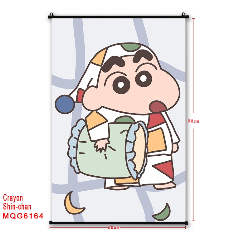 CrayonShin Anime black Plastic rod Cloth painting Wall Scroll 60X90CM MQG-6164