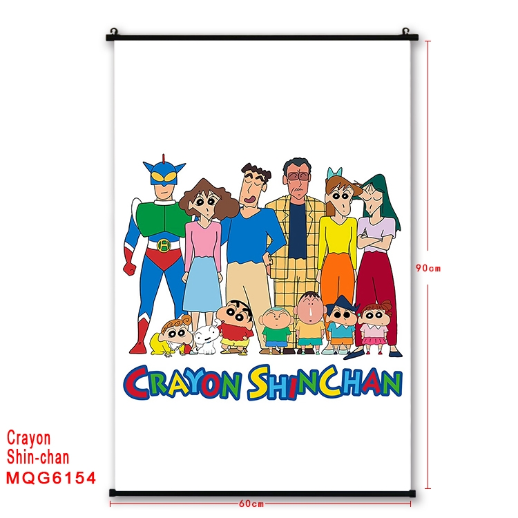 CrayonShin Anime black Plastic rod Cloth painting Wall Scroll 60X90CM MQG-6154
