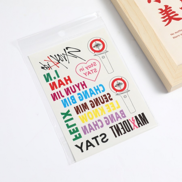 STRAYKIDS  Star Concert Support Colorful Sparkling Pink Tattoo Sticker Decoration Sticker price for 20 pcs