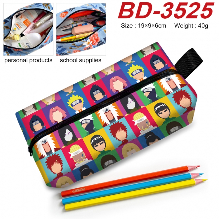 Naruto Anime New Zipper Pen Bag Storage Bag Makeup Bag 19x9x6cm BD-3525