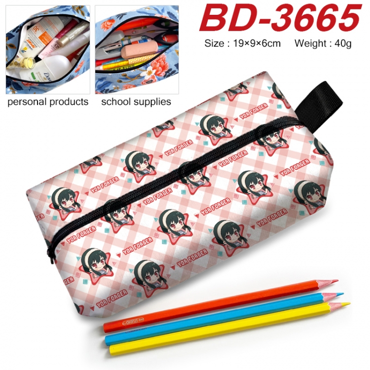 SPY×FAMILY Anime New Zipper Pen Bag Storage Bag Makeup Bag 19x9x6cm  BD-3665