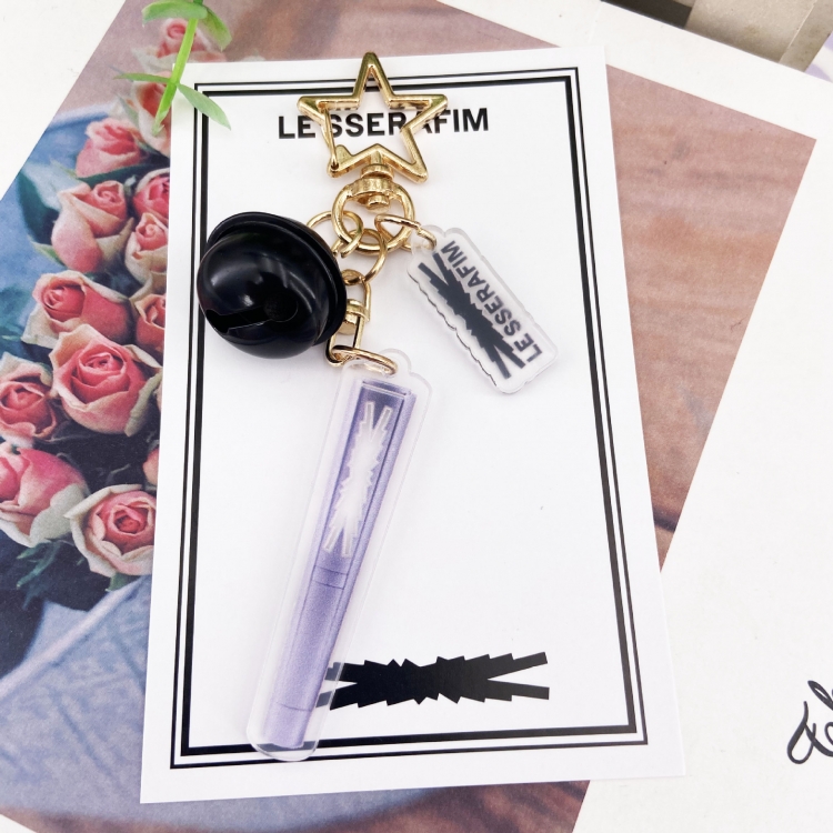 lessBell style 3 pendant keychain acrylic pendant  price for 5 pcs YSK067-10