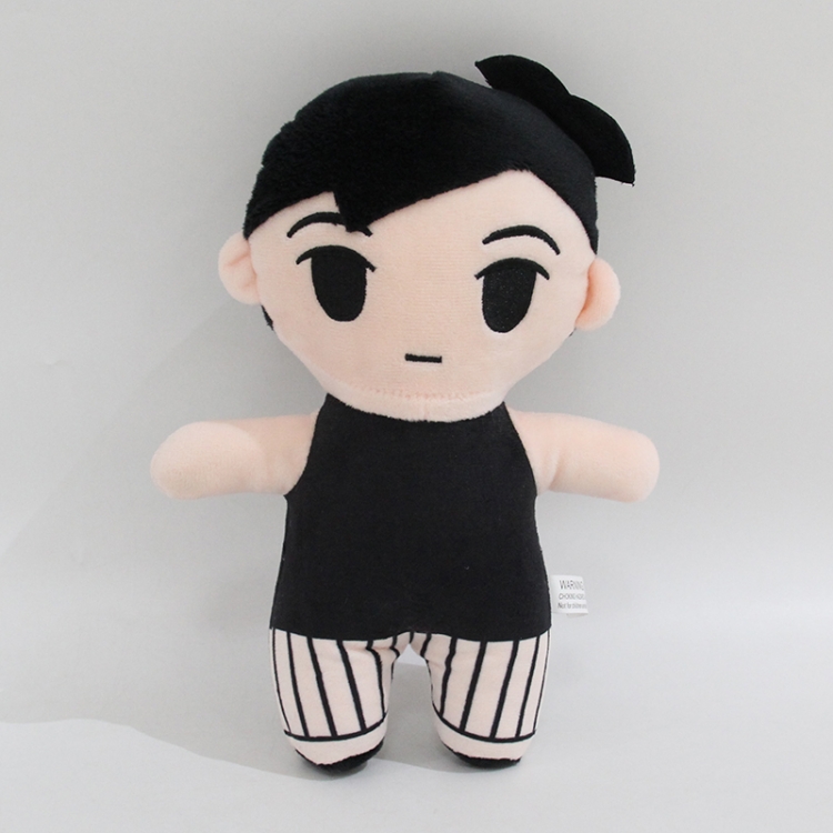Black haired little man Crystal Super Soft+PP Cotton Plush Toy 20x17x8cm