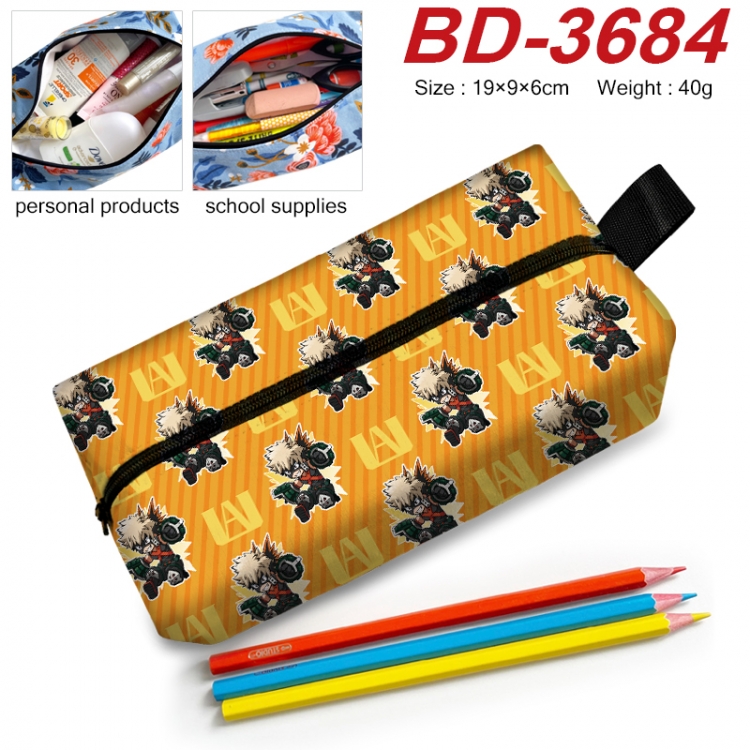My Hero Academia Anime New Zipper Pen Bag Storage Bag Makeup Bag 19x9x6cm BD-3684
