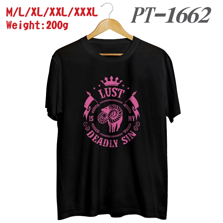 The Seven Deadly Sins Anime Cotton Color Book Print Short Sleeve T-Shirt from M to 3XL  PT1662