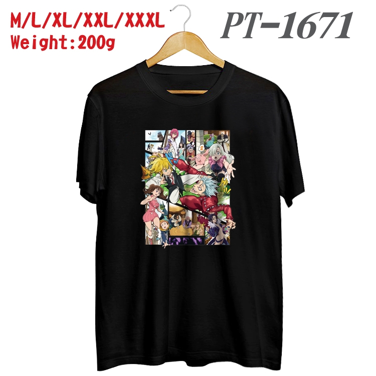 The Seven Deadly Sins Anime Cotton Color Book Print Short Sleeve T-Shirt from M to 3XL PT1671