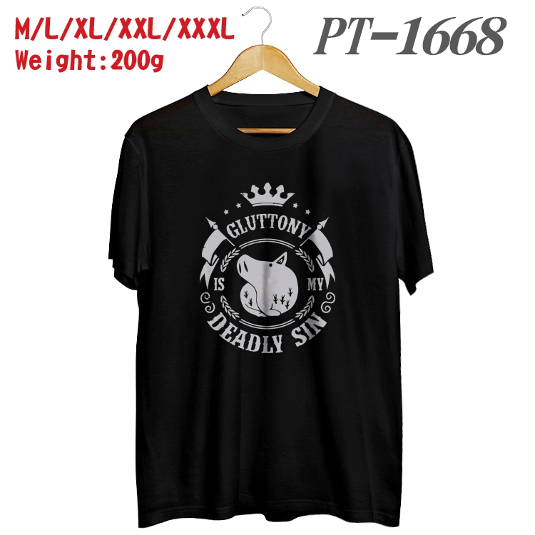 The Seven Deadly Sins Anime Cotton Color Book Print Short Sleeve T-Shirt from M to 3XL PT1668
